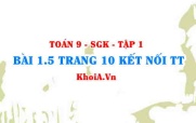 Bài 1.5 trang 10 Toán 9 Kết nối tri thức Tập 1